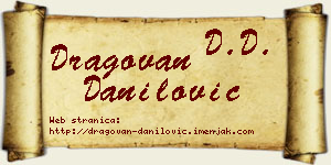 Dragovan Danilović vizit kartica
